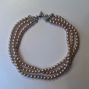 Vintage Faux Pearl Choker Necklace